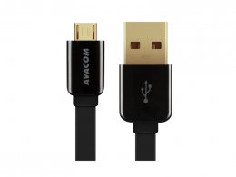 Kabel AVACOM MIC-120K USB - Micro USB, 120cm, černá  (DCUS-MIC-120K)