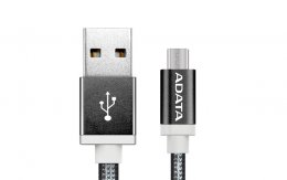 ADATA Micro USB kabel pletený 1m černý  (AMUCAL-100CMK-CBK)