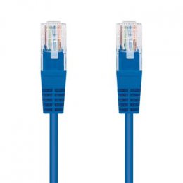 Kabel C-TECH patchcord Cat5e, UTP, modrý, 0,25m  (CB-PP5-025B)