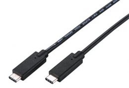 Kabel C-TECH USB 3.2, Type-C (CM/ CM), PD 100W, 20Gbps, 1m, černý  (CB-USB32-10B)