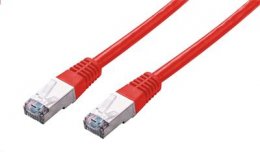 Kabel C-TECH patchcord Cat5e, FTP, červený, 0,25m  (CB-PP5F-025R)