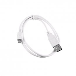 Kabel C-TECH USB 2.0 AM/ Micro, 2m, bílý  (CB-USB2M-20W)