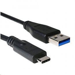 Kabel C-TECH USB 3.0 AM na Type-C kabel (AM/ CM), 2m, černý  (CB-USB3C-20B)