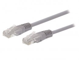 Kabel C-TECH patchcord Cat5e, UTP, šedý, 0,25m  (CB-PP5-025)