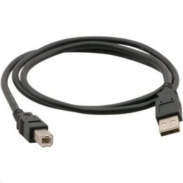 C-TECH USB A-B 3m 2.0, černý  (CB-USB2AB-3-B)
