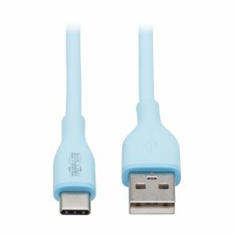 Tripplite Kabel USB-A/ USB-C,USB 2.0(Samec/ Samec),Antibakteriální Safe-IT,flexibilní, sv. modrá,1.83m  (U038AB-006-S-LB)