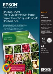 Double-Sided Photo Quality Inkjet Paper,A4,50 sheets  (C13S400059)