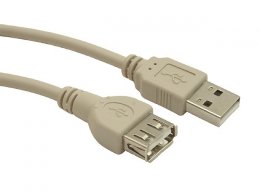 GEMBIRD prodlužovací kabel USB, 0,75m, šedý  (CC-USB2-AMAF-75CM/300)