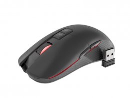 Genesis herní optická myš ZIRCON 330/ RGB/ 3600 DPI/ Herní/ Optická/ Bezdrátová USB/ Černá-červená  (NMG-1321)