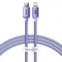 Baseus CAJY000205 Crystal Shine Series Datový Kabel USB-C - Lightning 20W 1,2m Purple  (6932172602765)