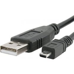 PremiumCord Kabel USB, A-B mini, 8pinů, 2m Sanyo, Panasonic LUMIX  (ku2m2d)