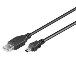 PremiumCord Kabel USB 2.0, A-B mini, 5pinů, 5m  (ku2m5a)