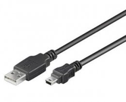 PremiumCord Kabel mini USB, A-B, 5pinů, 1m  (ku2m1a)