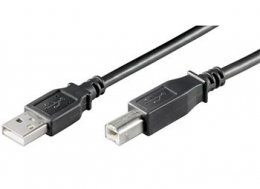 PremiumCord Kabel USB 2.0, A-B, 1m, černý  (ku2ab1bk)