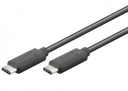 PremiumCord USB-C/ male - USB-C/ male, černý, 0,5m  (ku31cc05bk)