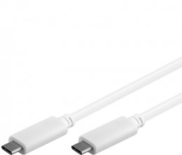 PremiumCord USB-C/ male - USB-C/ male, bílý, 1m  (ku31cc1w)