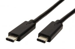 PremiumCord USB-C kabel ( USB 3.1 generation 2, 3A, 10Gbit/ s ) černý, 0,5m  (ku31cg05bk)
