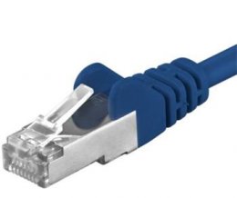 Premiumcord Patch kabel CAT6a S-FTP, RJ45-RJ45, AWG 26/ 7 0,25m modrá  (sp6asftp002B)