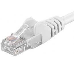 Patch kabel UTP RJ45-RJ45 level 5e 0.25m, bílá  (sputp002W)