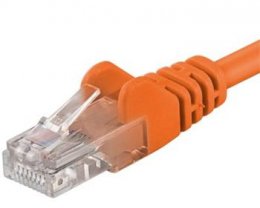 Patch kabel UTP RJ45-RJ45 level 5e 0.5m, oranžová  (sputp005E)