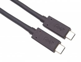 PremiumCord USB4™ 40Gbps 8K@60Hz kabel Thunderbolt 3 certifikovaný USB-IF 0,8m  (ku4cx08bk)