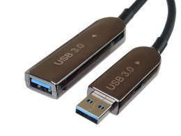 PremiumCord USB 3.0 + 2.0 AOC kabel A/ M - A/ F 10m  (ku3fiber10)
