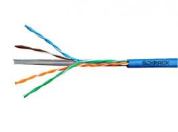 Kabel U/ UTP Cat.6 4x2xAWG24 300 MHz, PVC modrý, Eca, 305m  (HSEKU423P4)