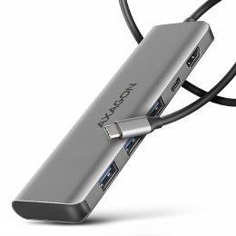 AXAGON HMC-5H, USB 5Gbps hub, 3x USB-A, HDMI 4k/ 30Hz, PD 100W, kabel USB-C 100cm  (HMC-5H)