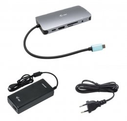 i-tec USB-C Metal Nano Dock HDMI/ VGA with LAN, Power Delivery 100 W + zdroj 112W  (C31NANOVGA112W)