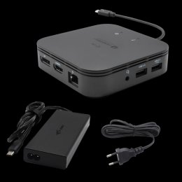 i-tec Thunderbolt 3 Travel Dock Dual 4K Display with Power Delivery 60W + i-tec Universal Charger 77  (TB3TRAVELDOCKPD60W)