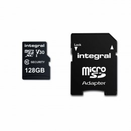 128 GB bezpečnostní kamera microSD karta pro palubní kamery, domácí kamery, CCTV, body kamery a drony INMSDX128G10SE  (INMSDX128G10SE)