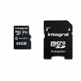 64 GB bezpečnostní kamera microSD karta pro palubní kamery, domácí kamery, CCTV, body kamery a drony INMSDX64G10SEC  (INMSDX64G10SEC)