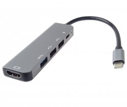 PremiumCord USB-C na HDMI + USB3.0 + 2x USB2.0 + PD(power delivery) adaptér  (ku31dock15)