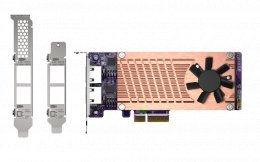 QNAP QM2 series, 2 x PCIe 2280 M.2 SSD slots, PCIe Gen3 x 4 , 2 x  Intel I225LM 2.5GbE NBASE-T port  (QM2-2P2G2T)