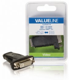 Adaptérem High Speed HDMI s Ethernetem HDMI Zásuvka - DVI-D 24+1p Zásuvka Černá VLVB34911B  (VLVB34911B)