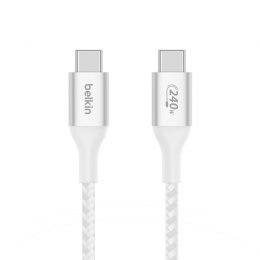 Belkin Boost charge USB-C kabel 240W, 2m, bílý  (CAB015bt2MWH)