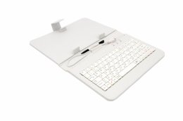 AIREN AiTab Leather Case 1 with USB Keyboard 7" WHITE (CZ/ SK/ DE/ UK/ US.. layout)  (Leather Case 1 7W)