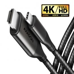 AXAGON RVC-HI2MC, USB-C -> HDMI 2.0a redukce /  kabel 1.8m, 4K/ 60Hz HDR10  (RVC-HI2MC)