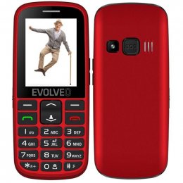 EVOLVEO EasyPhone EG, mobilní telefon pro seniory s nabíjecím stojánkem (červená barva)  (EP-550-EGR)