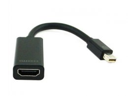 Gembird Adapter miniDP(M) - HDMI (F), černý  (A-MDPM-HDMIF-02)