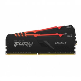 Kingston FURY Beast/ DDR4/ 16GB/ 3200MHz/ CL16/ 2x8GB/ RGB/ Black  (KF432C16BB2AK2/16)