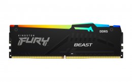 Kingston FURY Beast/ DDR5/ 16GB/ 6000MHz/ CL30/ 1x16GB/ RGB/ Black  (KF560C30BBA-16)