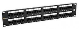 19" patch panel Solarix 48 x RJ45 CAT5E UTP 150 MHz černý 2U SX48-5E-UTP-BK  (24000480)