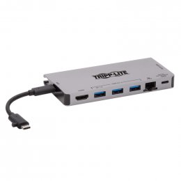 Tripplite Dokovací stanice USB-C/ HDMI,USB 3.2Gen 1,USB-A, GbE,paměť. karta,100W nabíjení odpoj.kabel  (U442-DOCK5D-GY)
