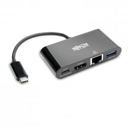Tripplite Mini dokovací stanice USB-C /  HDMI, USB-A, GbE, 60W nabíjení, HDCP, černá  (U444-06N-H4GUBC)