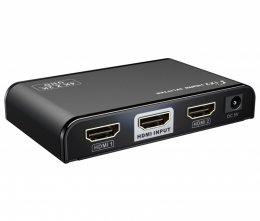 PremiumCord HDMI 2.0 splitter 1-2 porty, 4K x 2K/ 60Hz, FULL HD, 3D, černý  (khsplit2f)