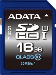 Adata/ SDHC/ 16GB/ 50MBps/ UHS-I U1 /  Class 10  (ASDH16GUICL10-R)