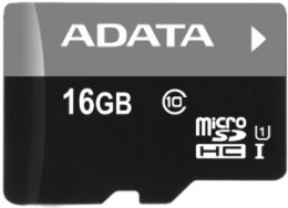 Adata/ micro SDHC/ 16GB/ 50MBps/ UHS-I U1 /  Class 10/ + Adaptér  (AUSDH16GUICL10-RA1)