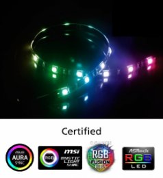 AKASA - LED páska-magnetická - multicolor Vegas MB  (AK-LD05-50RB)