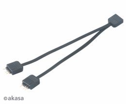AKASA - RGB LED kabel-splitter adresovatelný 12 cm  (AK-CBLD08-12BK)
